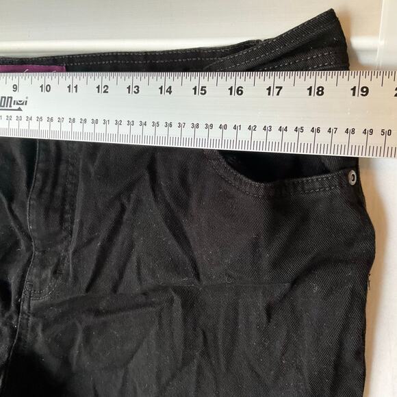 Gloria Vanderbilt Women Denim Straight Leg Jeans Size 16W, Black - Picture 2 of 12